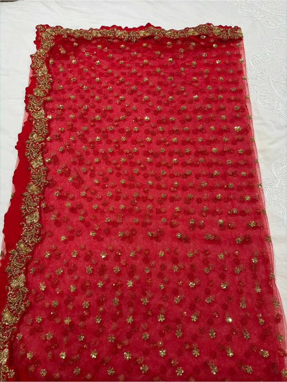 Bridal Red Hand Embroidered Lehnga Choli